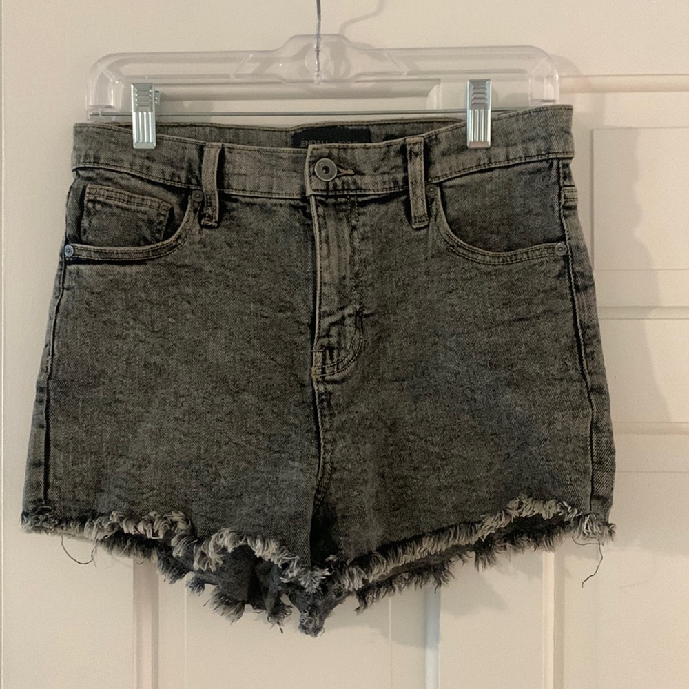 Kendall + Kylie the Drifter High Rise Black Denim Shorts Sz 29